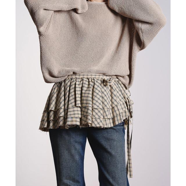 ローズバッド（ROSE BUD）/CREOLME/CHECK FRILL SKIRT