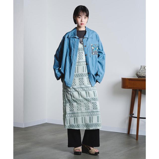 ローズバッド（ROSE BUD）/mici/EMBROIDERY BIG POCKET SHIRT