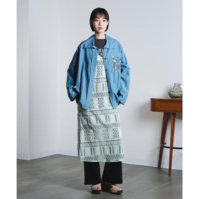 ローズバッド（ROSE BUD）/mici/EMBROIDERY BIG POCKET SHIRT