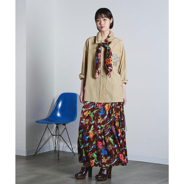 ローズバッド（ROSE BUD）/mici/EMBROIDERY BIG POCKET SHIRT