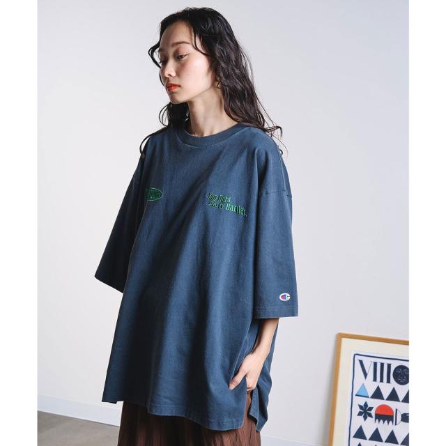 ローズバッド（ROSE BUD）/【Champion別注】LOGO EMBROIDERY BIG TEE