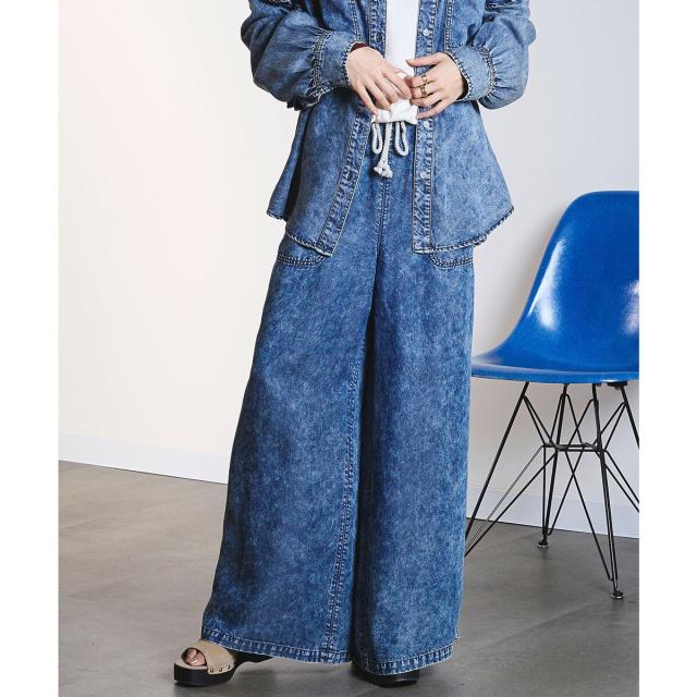 ローズバッド（ROSE BUD）/LIGHT OZ DRAWSTRING DENIM PANTS