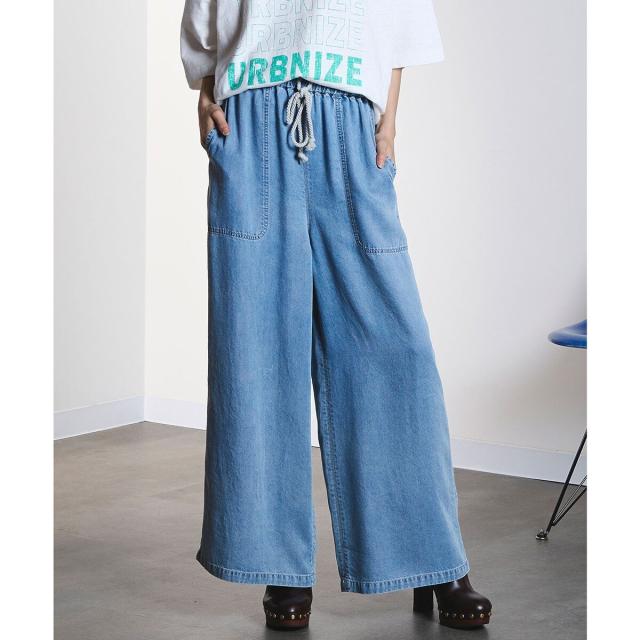 ローズバッド（ROSE BUD）/LIGHT OZ DRAWSTRING DENIM PANTS_1