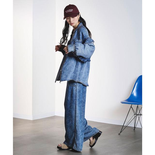 ローズバッド（ROSE BUD）/LIGHT OZ DRAWSTRING DENIM PANTS_5