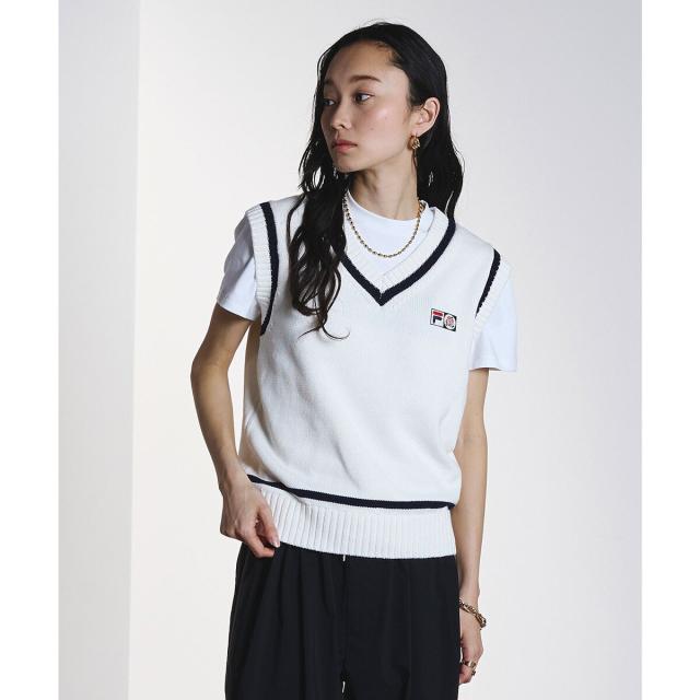 ローズバッド（ROSE BUD）/FILA×ROSEBUD V−NECK VEST_1