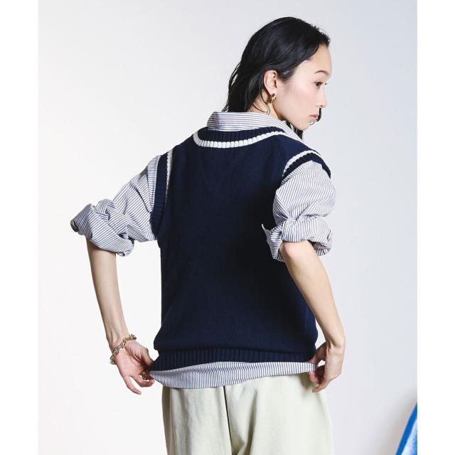 ローズバッド（ROSE BUD）/FILA×ROSEBUD V−NECK VEST_4