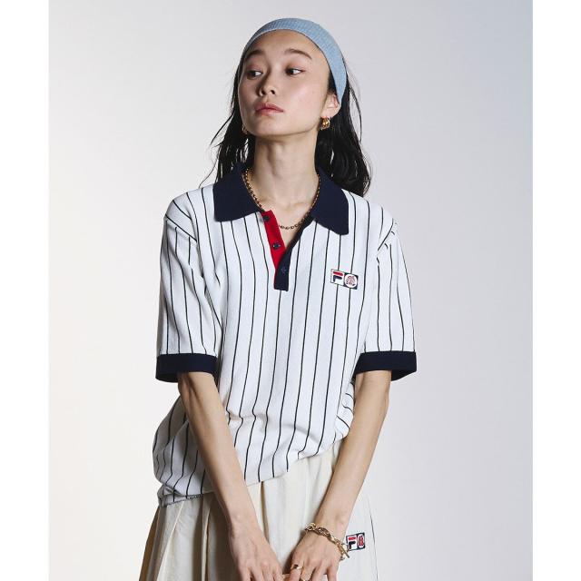 ローズバッド（ROSE BUD）/FILA×ROSEBUD KNITTED POLO SHIRT