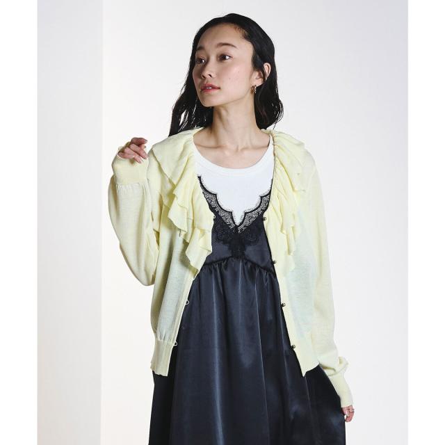 ローズバッド（ROSE BUD）/FRILL COLLAR CARDIGAN