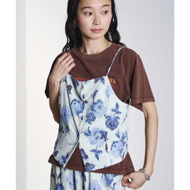 【NEW】ローズバッド（ROSE BUD）/ROSE PRINT VEST_13