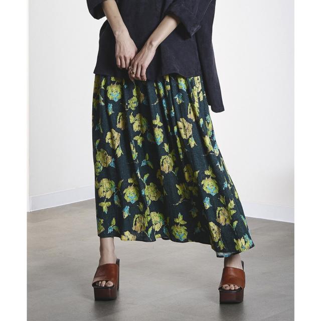 ローズバッド（ROSE BUD）/ROSE PRINT GATHERED SKIRT