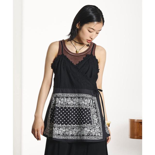 【NEW】ローズバッド（ROSE BUD）/INDIA IS BEAUTIFUL & RB Black Bandana Camisole