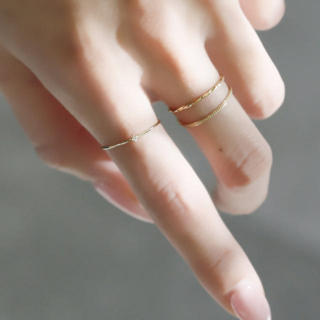 エルアンドコー（L&Co．）/K10ピンクゴールド ピンキーリング