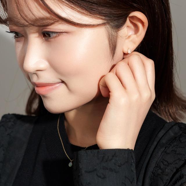 エルアンドコー（L&amp;Co．）/K10乳白色 ピアス