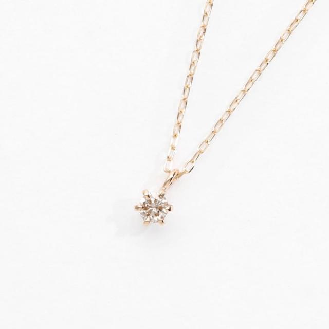 エルアンドコー（L&Co．）/K10PGダイヤモンドネックレス0．05ct