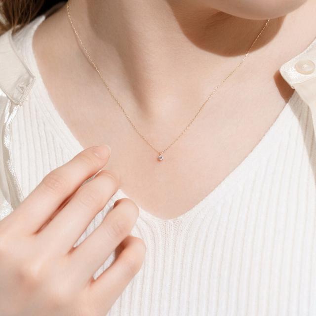 エルアンドコー（L&Co．）/10金ダイヤモンドネックレス0．05ct_3