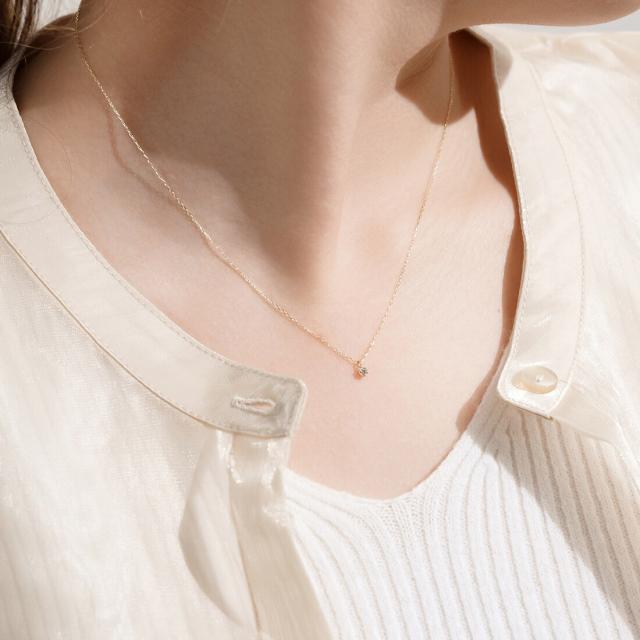 エルアンドコー（L&Co．）/10金ダイヤモンドネックレス0．05ct_4