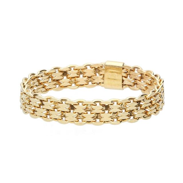 エルアンドコー（L&Co．）/K18チェーンリング/中空ビスマルク