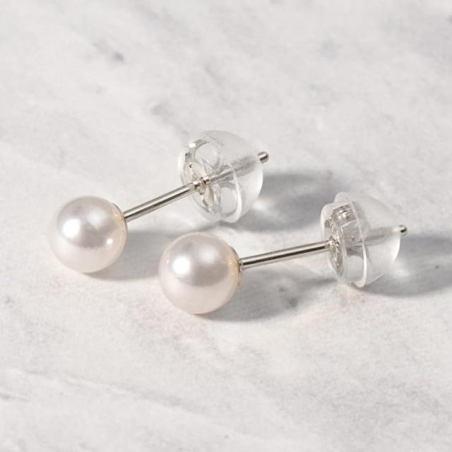 エルアンドコー（L&amp;Co．）/Pt900アコヤパールピアス(4ｍｍ)