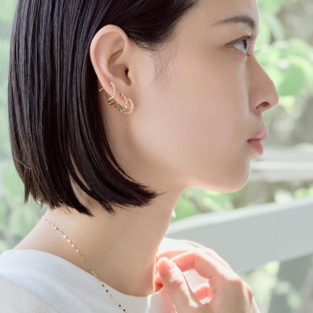 エルアンドコー（L&Co．）/K10WGフープイヤリング_3