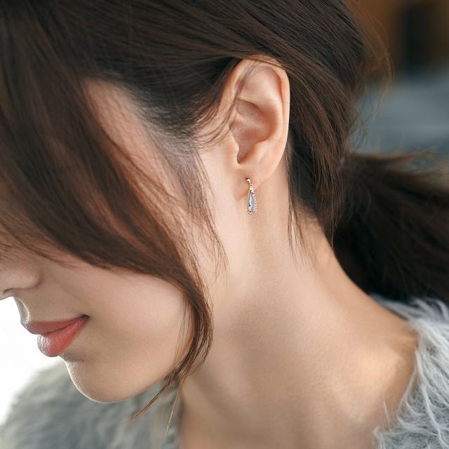 エルアンドコー（L&Co．）/K10ブルークォーツピアス 【公式通販】