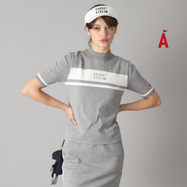 アダバットストリーム（ADABAT STREAM）/半袖モックネック ニット