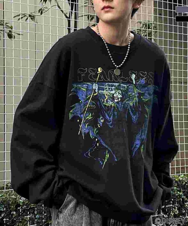 イルズ（ILLS）/ILL’Sディズニーヴィランズ ヴィンテージライクレトロプリントスウェットユニセックス