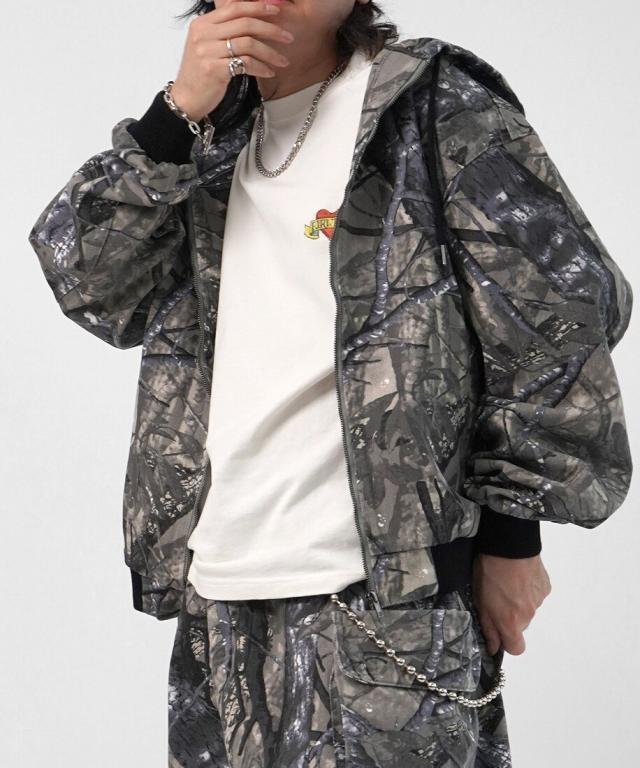 イルズ（ILLS）/ILL’S 【Labordi ラボード】ツリーカモ柄 デニムフーディー ミリタリーフードジャケット イルズ（ILLS）/ILL'S 【Labordi ラボード】ツリーカモ柄 デニム