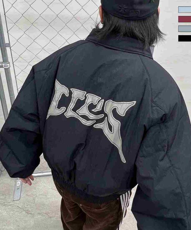 イルズ（ILLS）/ILL’S バックプリント ナイロン 中綿ブルゾン