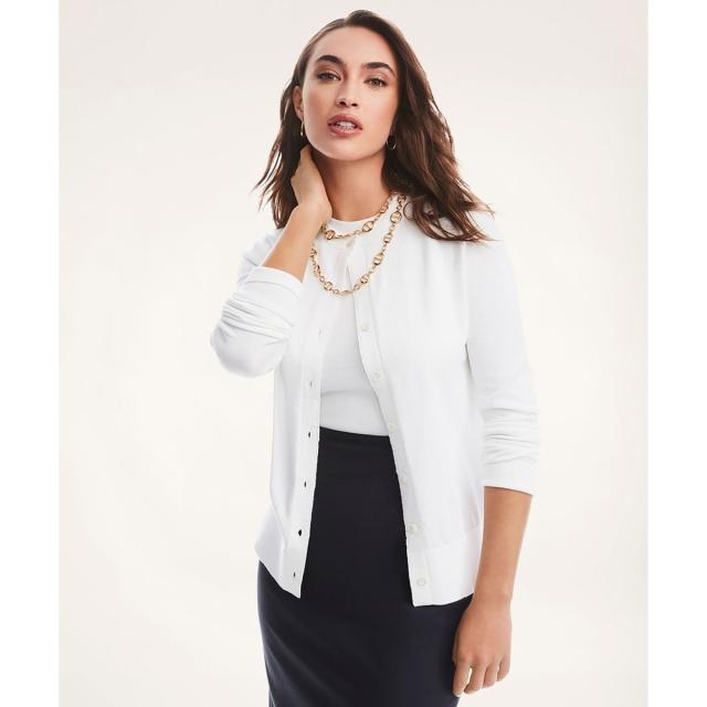 ブルックスブラザーズ（Brooks Brothers）/スーピマコットン クルーネック カーディガン