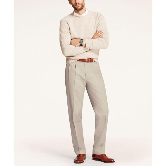 ブルックスブラザーズ（Brooks Brothers）/ライトウエイト アドバンテージチノ プリーテッドパンツ PLT_1