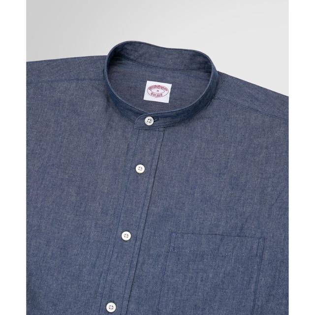 ブルックスブラザーズ（Brooks Brothers）/コットン　シャンブレー　バンドカラーシャツ_1