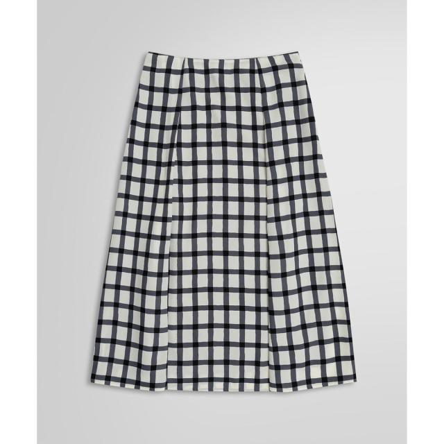 ブルックスブラザーズ（Brooks Brothers）/ポリエステル チェックプリント ソフトタックスカート