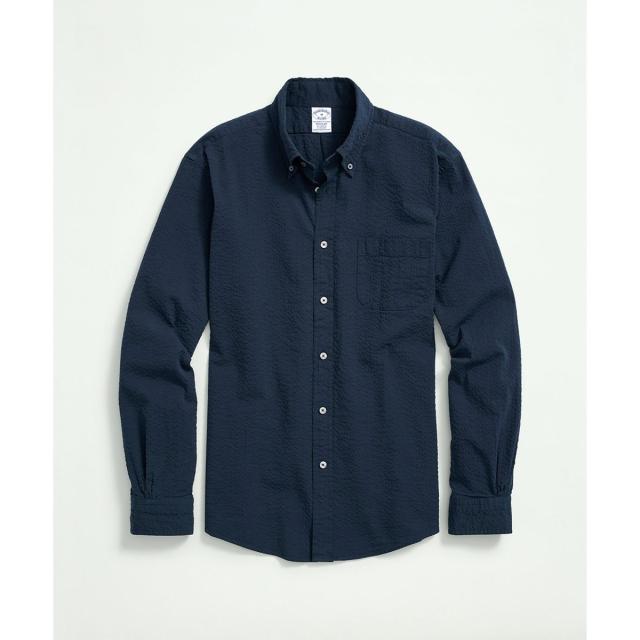 ブルックスブラザーズ（Brooks Brothers）/ストレッチコットン シアサッカー ソリッド カジュアルシャツ Regular Fit