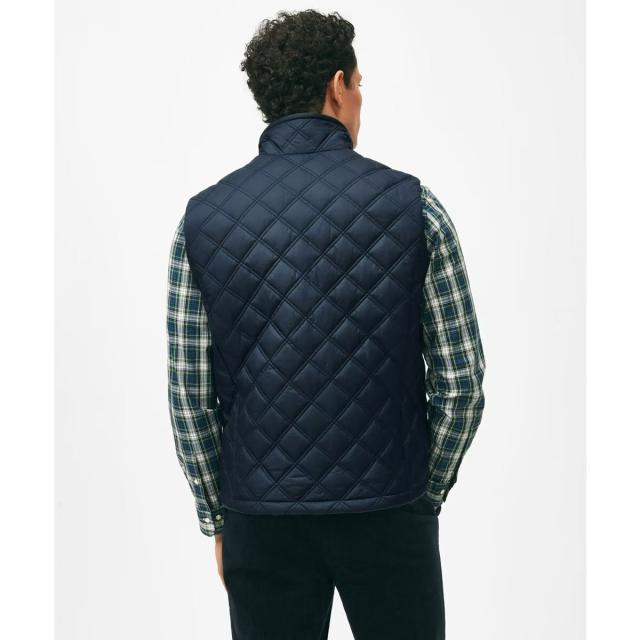 ブルックスブラザーズ（Brooks Brothers）/ポリエステル モックネック キルティングベスト_1
