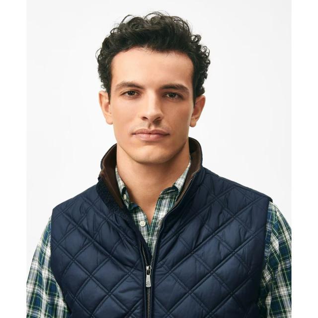 ブルックスブラザーズ（Brooks Brothers）/ポリエステル モックネック キルティングベスト_3