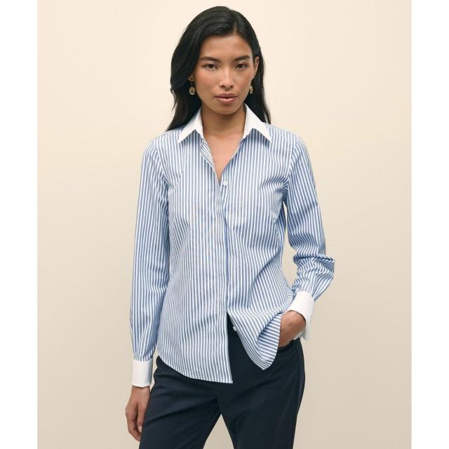 ブルックスブラザーズ（Brooks Brothers）/スーピマコットンストレッチ フレンチカフス クレリックシャツ Fitted Fit