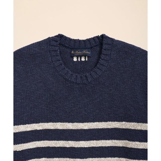 ブルックスブラザーズ（Brooks Brothers）/コットン/リネン マリナーストライプ クルーネックセーター_5