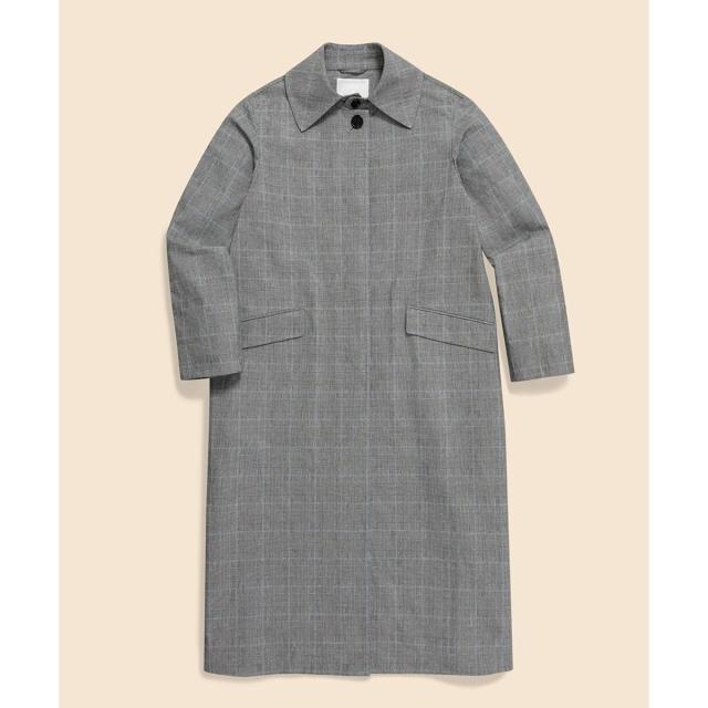 ブルックスブラザーズ（Brooks Brothers）/コットン/リネン グレンチェック バルカラーコート