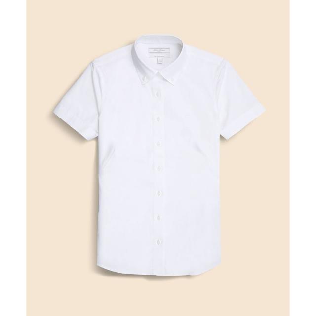 ブルックスブラザーズ（Brooks Brothers）/スーピマコットンストレッチ ショートスリーブ ボタンダウンシャツ Fitted Fit
