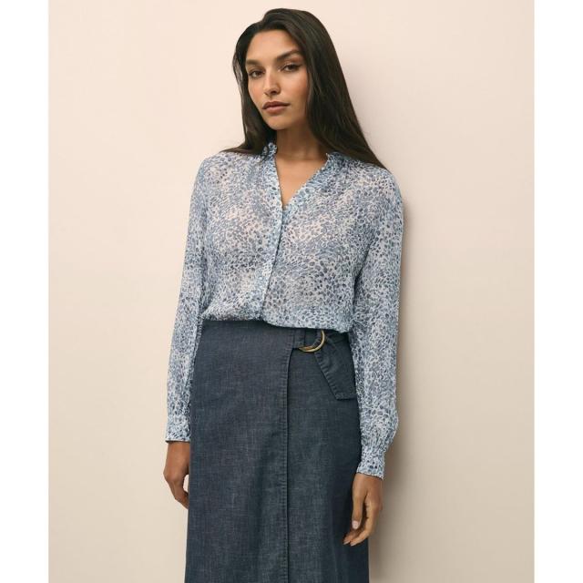 ブルックスブラザーズ（Brooks Brothers）/シフォン ウォーターカラープリント ブラウス