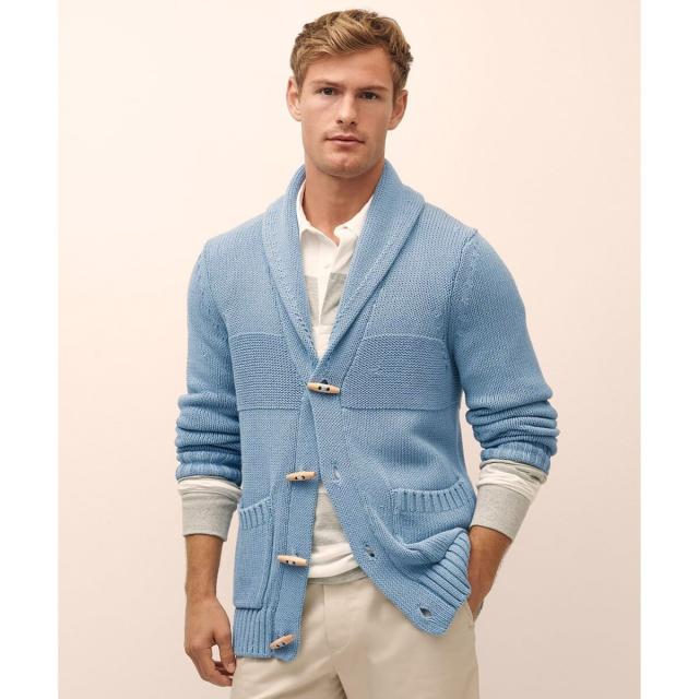 ブルックスブラザーズ（Brooks Brothers）/コットン ショールカラー トグルカーディガン
