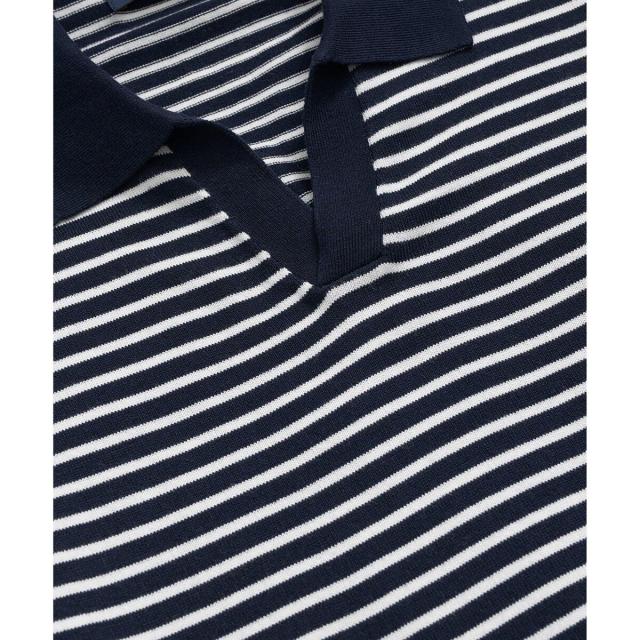 ブルックスブラザーズ（Brooks Brothers）/コットン マリナーストライプ ジョニーカラーセーター_1