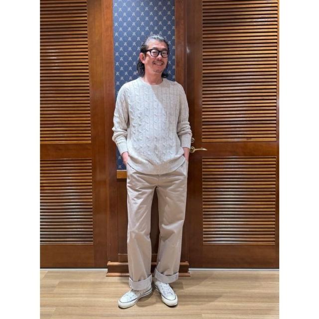 ブルックスブラザーズ　リネン　ケーブル　クルーネック　セーター ウール ローゲージ クルーネックセーター | Brooks Brothers