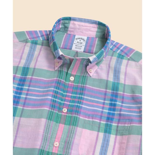 ブルックスブラザーズ（Brooks Brothers）/コットン　マドラスチェック　カジュアルシャツ　Regular Fit_4