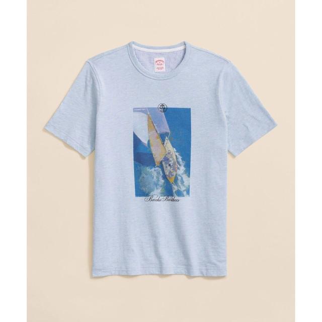 ブルックスブラザーズ（Brooks Brothers）/コットン　カタロググラフィック　セイルボート　Tシャツ