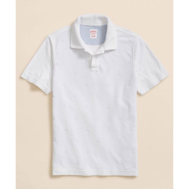 ブルックスブラザーズ（Brooks Brothers）/コットン／ポリエステルジャージー　テリークロス　GFジャカード　ポロシャツ