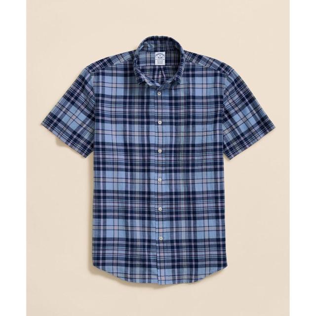ブルックスブラザーズ（Brooks Brothers）/コットン　マドラスチェック　ショートスリーブ　カジュアルシャツ　Regular Fit_1