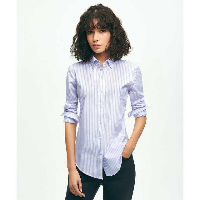 ブルックスブラザーズ（Brooks Brothers）/スーピマコットンストレッチ ベンガルストライプ ボタンダウンシャツ Classic Fit