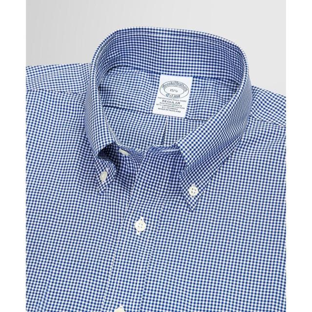 ブルックスブラザーズ（Brooks Brothers）/コットンストレッチ　ギンガム　ショートスリーブ　ドレスシャツ　Regular Fit セレモニー_1