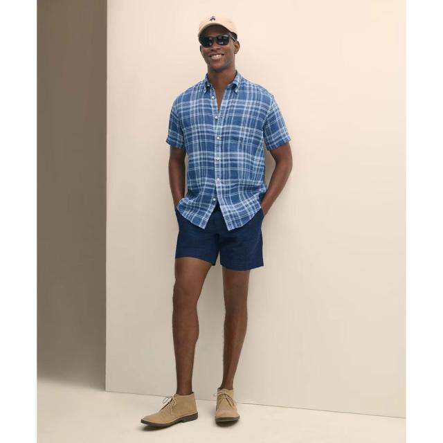 ブルックスブラザーズ（Brooks Brothers）/コットン　ペイズリー　プレーンフロント　7inショーツ_3